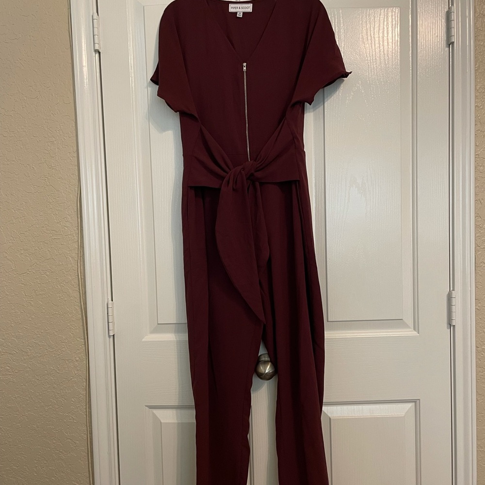 Maroon jumpsuit